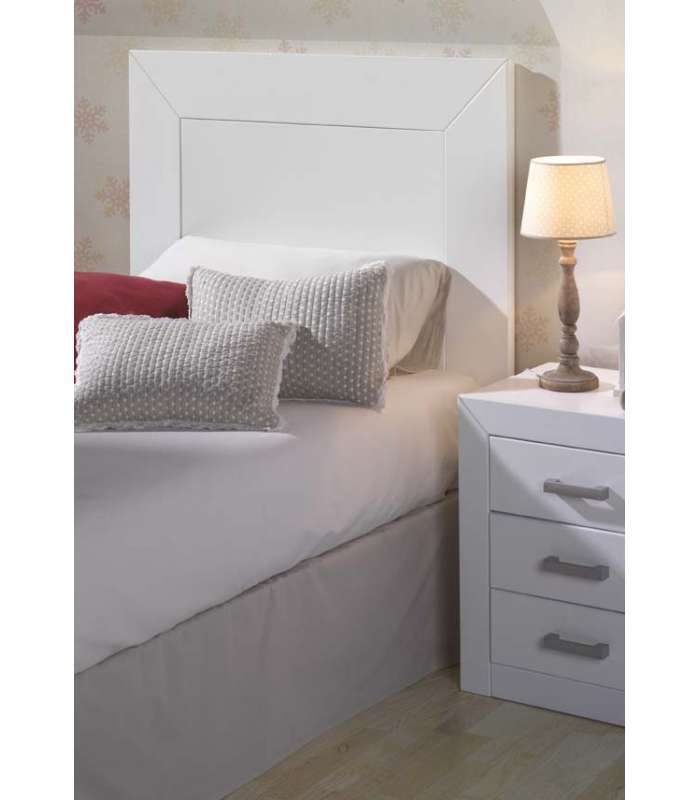 Cabeceira de madeira branca com 100 cm de larguraDogar Import Headboards