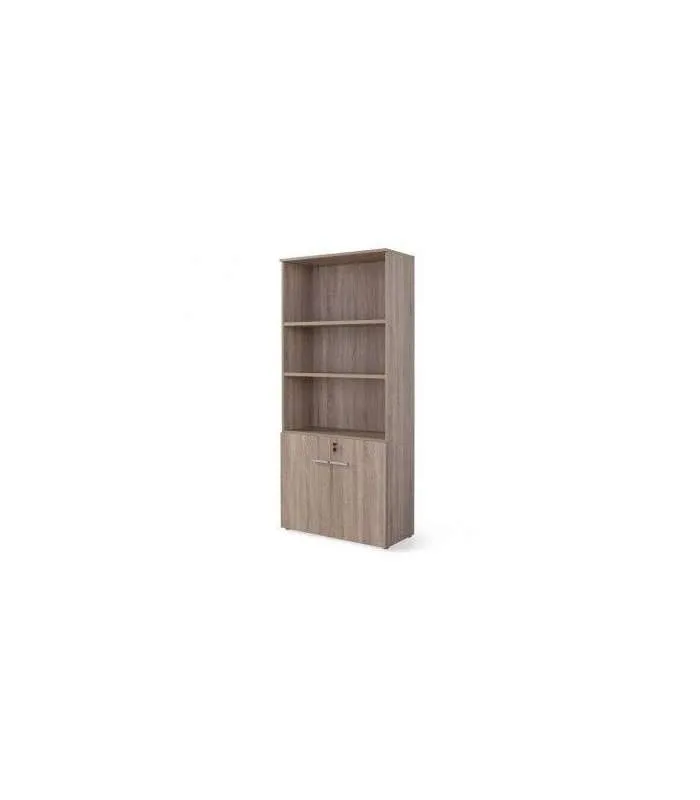 Armario alto olmo claro, puertas bajas, 208.8 cm
