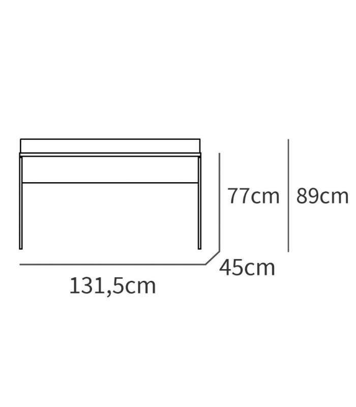 Mesa oficina o despacho Haley en blanco.Ptarch Mesas