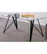 Rectangular dining table Gaia glass top in black finish 76