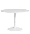 Table ronde Oda finition blanche 75 cm(hauteur) 110 cm(largeur) 110 cm(longueur)