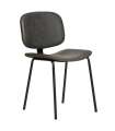 Pacote de 2 cadeiras modelo Mali acabamento cinza 79 cm (altura) 45 cm (largura) 48 cm (comprimento)