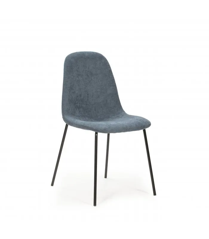 Pack de 4 sillas Roma en azul moderno y cómodo