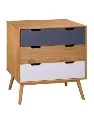 Cómoda Cupido 3 cajones en color cera, nórdica