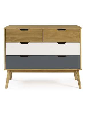 Cómoda Cupido 4 cajones en madera de pino