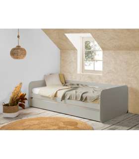 TRUNK BED 0.90 ROUND 90X190 GRAY WITH SEASONERSMkric BED