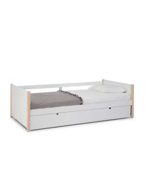KIARA 0.90 BED 0.90 90X190 WHITE/NATURAL C/SOMIEMkric BED