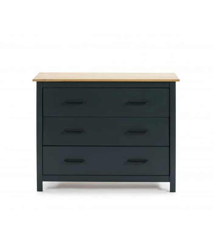 CÓMODA MIRANDA 3C AZUL 7546/CERMkric COMMODE Makeric