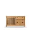 Sideboard 1 door 3 drawers natural finish 150 cm (width) 80 cm (height) 40 cm (depth)