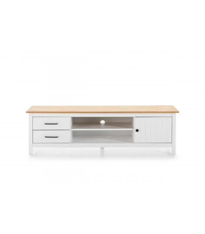 Mueble TV Mariana blanco, diseño nórdico elegante