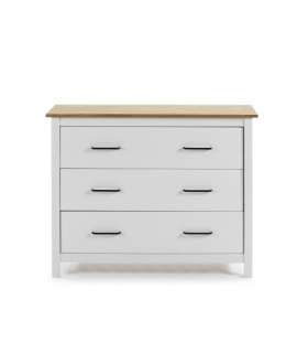 CÓMODA MIRANDA 3C BRANCO/CERAMkric COMMODE Makeric