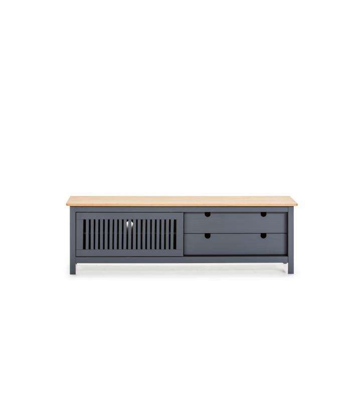 BRUNA TV CABINET 1PTACORR/2C WAX/GRIS ANTMkric TV CABINET Makeric