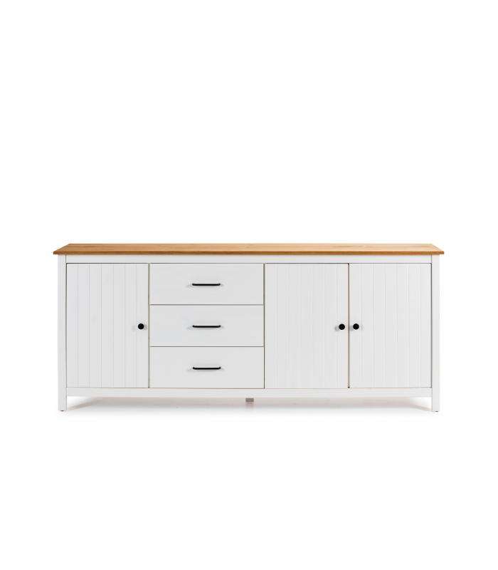 MIRANDA SIDEBOARD 3P3C BRANCO/CERAMkric Painel lateral makeric