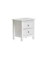 Table basse Berna 2 tiroirs finition blanche 46 cm(largeur) 49,5 cm(hauteur) 35 cm(profondeur)