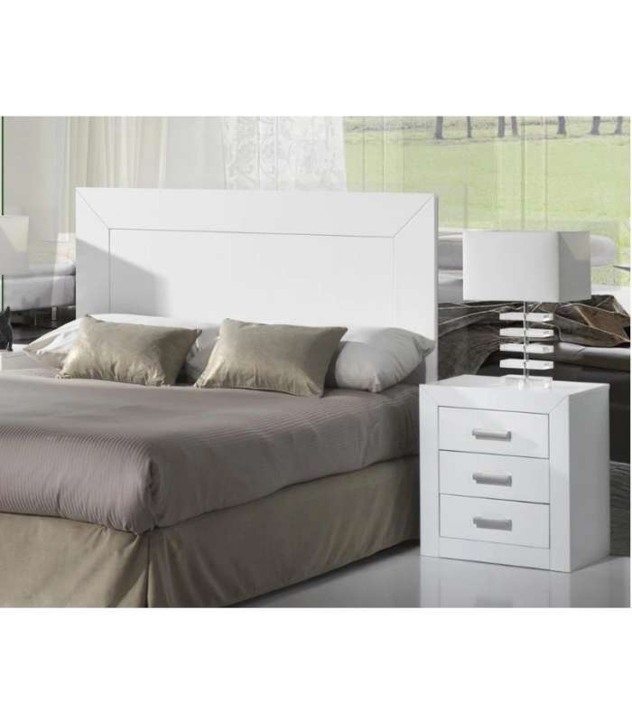 copy of Set marriage headboard 2 tables in white wood