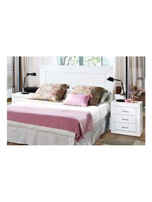 Conjunto de casamento: cabeçote e 2 mesas brancas