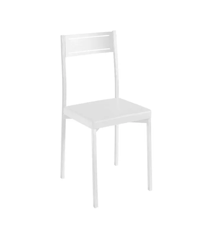 Pack de 4 sillas minimalistas blancas para comedor