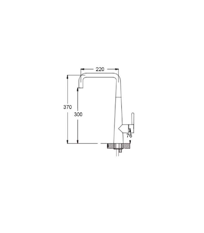 Torneira misturadora monocomando Áustria cromada 35 cm(H)20