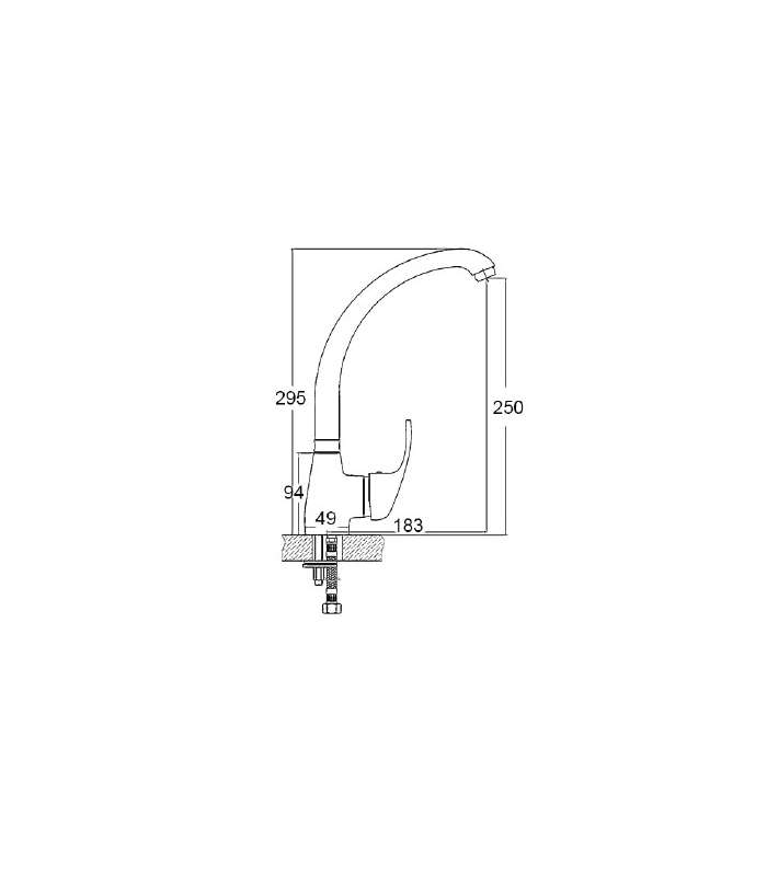 Torneira monocomando de alavanca única Colômbia em branco 29,5 cm(altura) 18,3