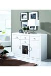 Buffet 3 portes pour salon, hall ou cuisine blanc 85 cm(hauteur)130 cm(largeur)42 cm(longueur)