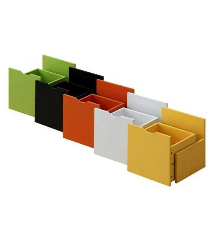 Cajón kubox blanco, 33x33x29 cm, diseño juvenil