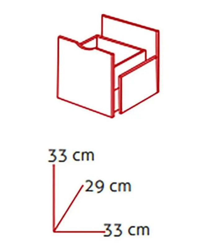 Cajón kubox blanco, 33x33x29 cm, diseño juvenil