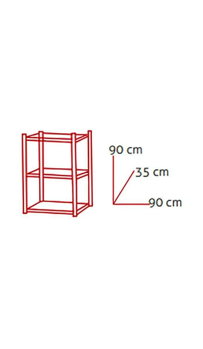 ESTANTERIA LARGA STYLO 3 BALDAS 90X90X35