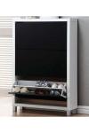 Sapateira Kubox 3 portas com acabamento branco/preto, 79 cm (largura) 119 cm (altura) 24 cm (profundidade)