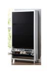 Sapato 4 portas kubox terminou branco/preto, 79 cm (largura) 155 cm (altura) 24 cm (back)