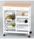 Carrinho de cozinha completo em madeira e brancoKitCloset Auxiliares de
