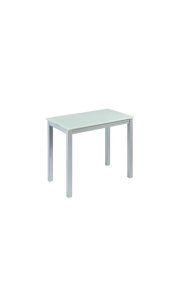Mesa extensible Laia cristal blanco 95cm