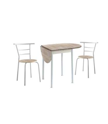 PDCOR Conj. mesa y sillas - taburetes Conjunto mesa Eva y 2