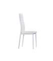 Pack 4 chaises Noa en finition blanche 96cm(hauteur) 41cm(largeur) 52cm(longueur)