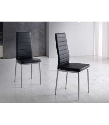 Pack 4 Irene chairs in black
