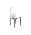 Pack 4 sillas Carla para salón en polipiel blanco, 96 cm(alto)41 cm(ancho)52 cm(largo)