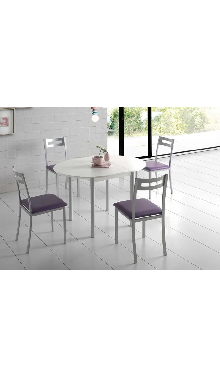 PDCOR Mesas de cocina Mesa de cocina extensible tipo libro en