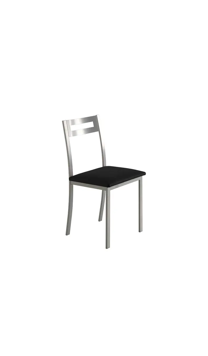 Pack de 4 sillas Clara en polipiel negro