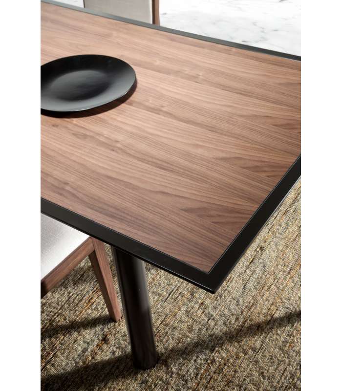 PDCOR Mesas de salon Mesa rectangular con acabado en madera de