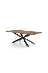 Mesa retangular em folheado de nogueira Nerea, 200 x 100 x 76 cm (comprimento x largura x altura)