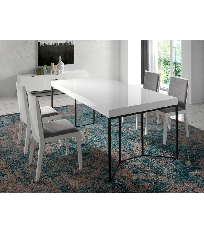 Pack de 2 sillas de comedor en tela gris CAIRO 45 x 49 x 88/48