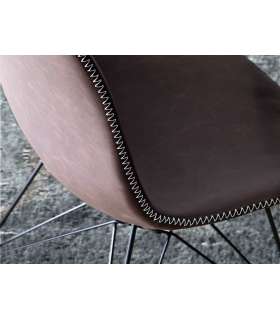 PDCOR Sillas de salón pack 2u. Pack de 2 sillas en color marrón