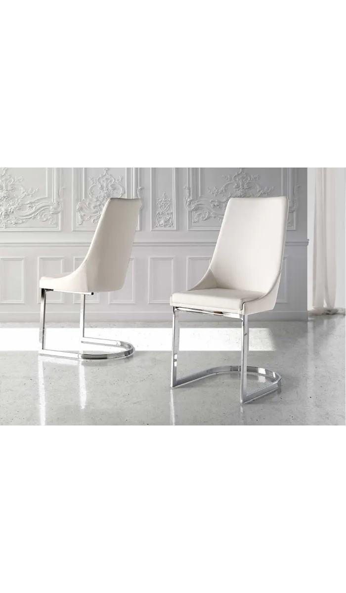 Pack de 2 sillas en color blanco BRENDA 45 x 55 x 97/49 cm