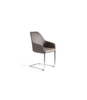 Pack de 2 sillas en color gris topo PANDORA 55 x 58 x 88/46 cm