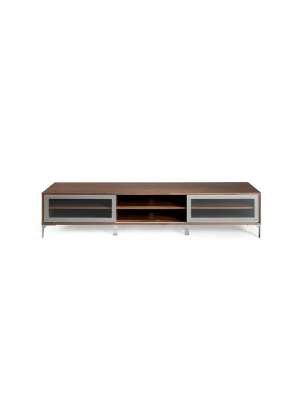 Mueble TV moderno en nogal, 240x55x50 cm