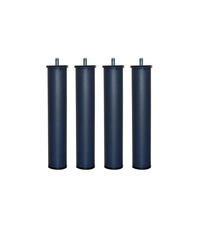 Juego de 4 patas metálicas cilíndricas 27 cm
