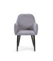 Lot de 2 fauteuils modèle Aude finition grise 87 cm (hauteur) 54 cm (largeur) 49 cm (longueur)