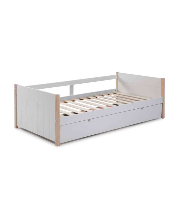 Mkric CAMA CAMA NIDO 0.90 KIARA 90X190 BLANCO/NATURAL C/SOMIE