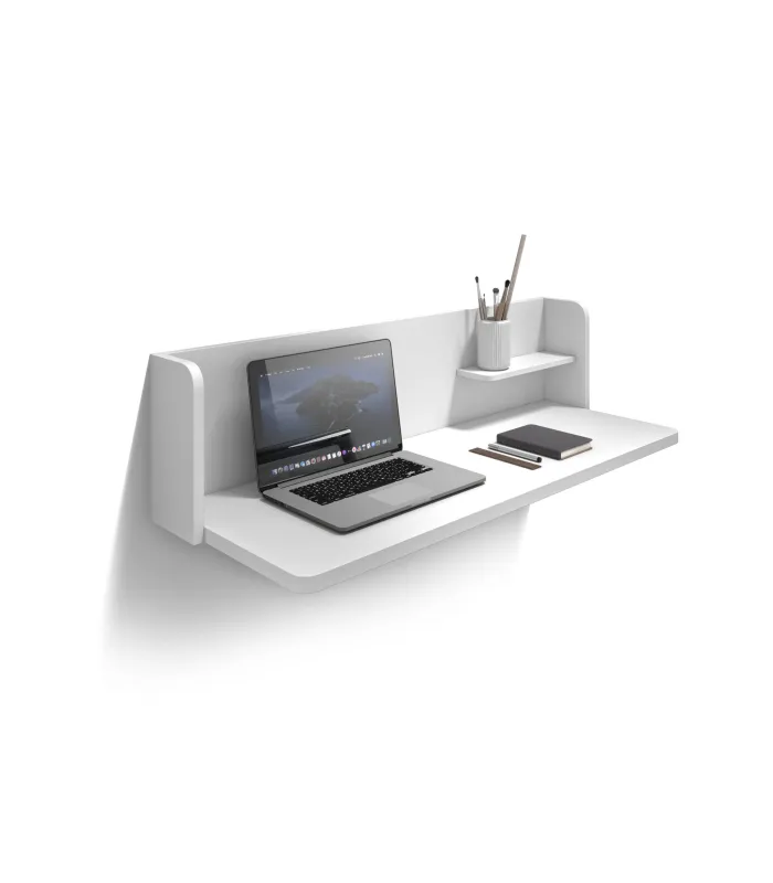 Mesa estudio Mod-Roman blanca, 90x35x25 cm