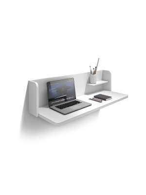 Mesa estudio Mod-Roman blanca, 90x35x25 cm