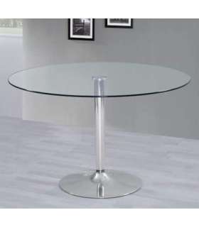 Iñaki round glass table